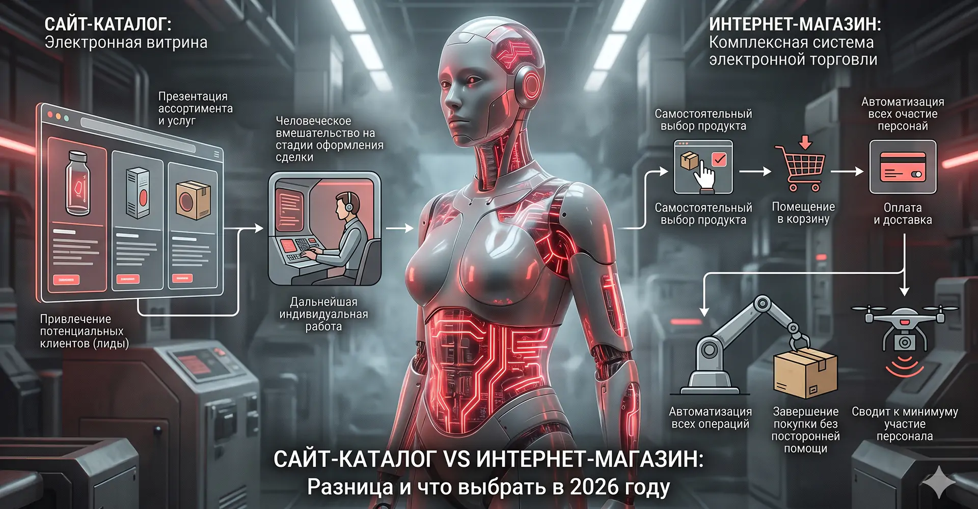 Сайт-каталог vs интернет-магазин: разница и что выбрать в 2026 году